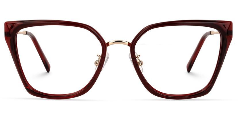 Martine Square Red Glasses