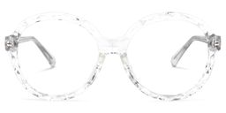 Lila Round Clear Glasses0