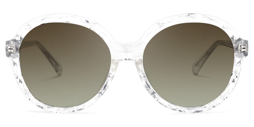Lila Round Clear Sunglasses