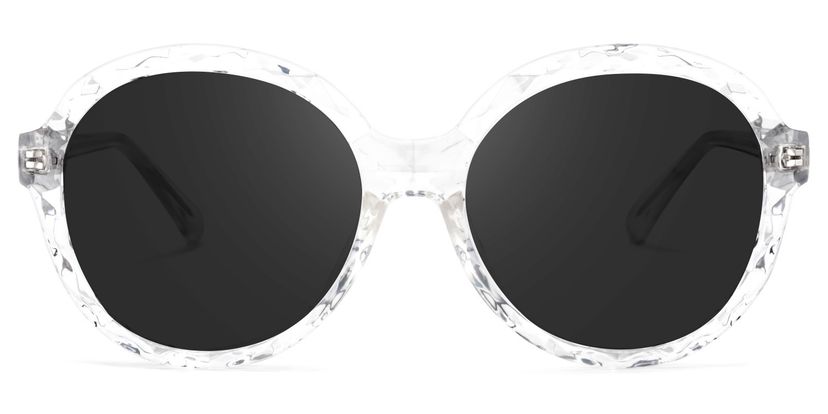 Lila Round Clear Sunglasses