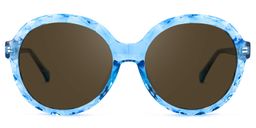 Lila Round Light-Blue Glasses5