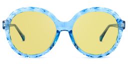 Lila Round Light-Blue Glasses9