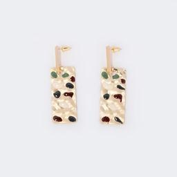 Stylish Enamel Rectangle Earrings1