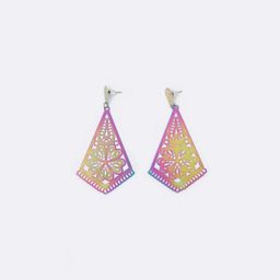 Stylish Delicate Pattern Purple Earrings1