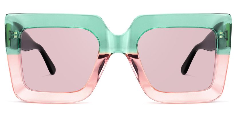 Brandon Square Green-Pink Sunglasses