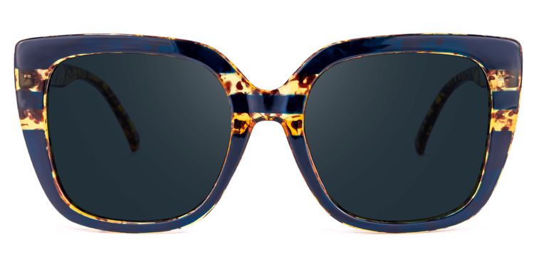Brenda Square Dark-Blue Sunglasses