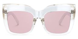 Alberta Cat Eye Clear Sunglasses0
