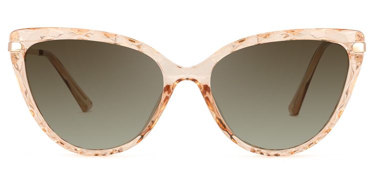 Lucas Cateye Beige Sunglasses