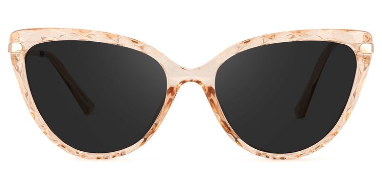Lucas Cateye Beige Sunglasses
