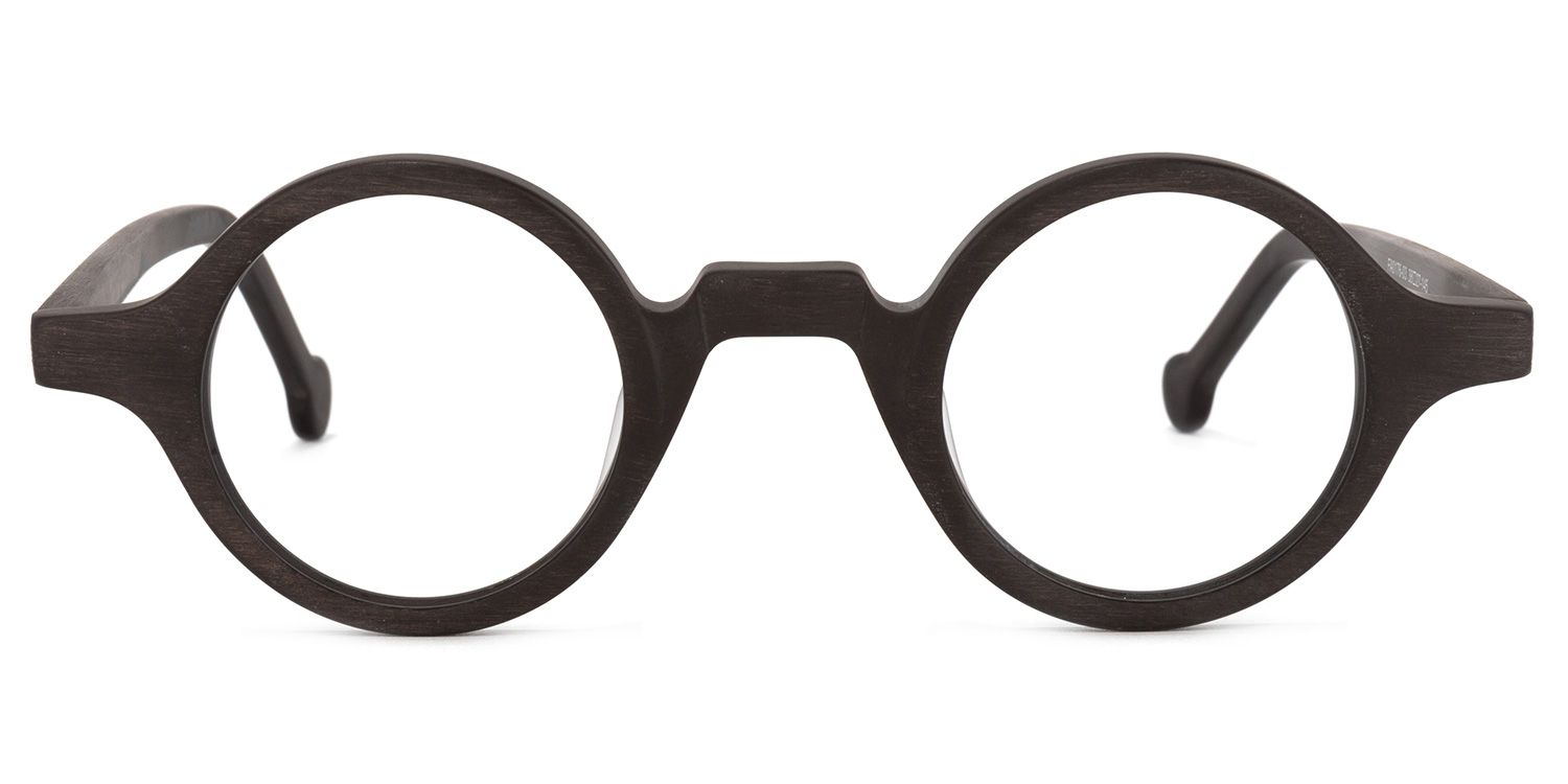 Round Burnt Umber Glasses | Zeelool Eyeglasses Online0