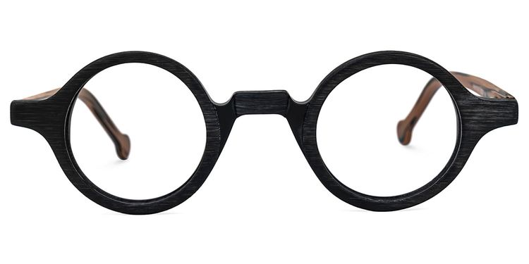 Arale Black Round Glasses