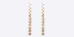 Vintage Long-chain Shaped Wafer Earrings1