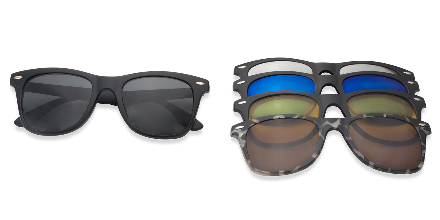 Cilp-on Black Glasses | Zeelool Glasses0