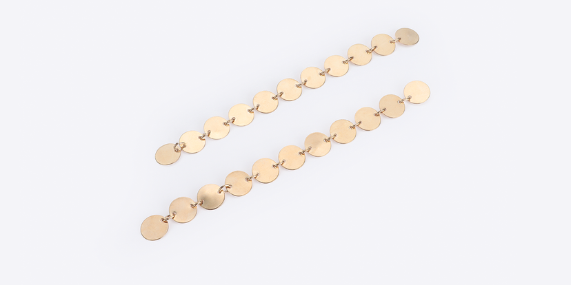 Vintage Long-chain Shaped Wafer Earrings