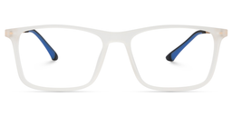 Chick Rectangle White Glasses0