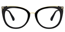 Dalton Cat Eye Black Glasses0