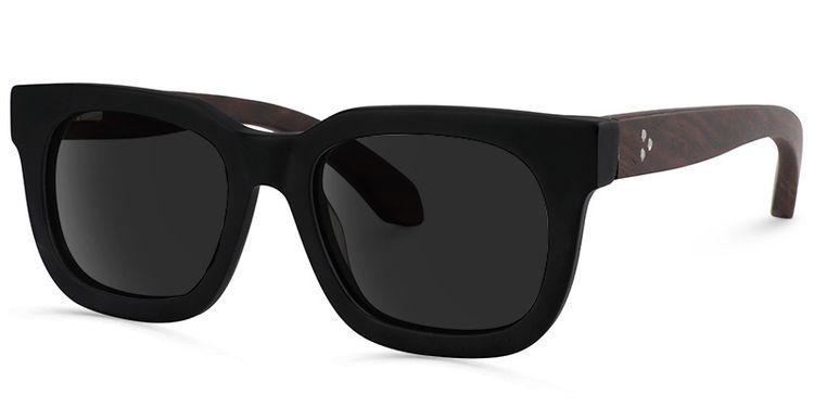 Sam Rectangle Wood Sunglasses