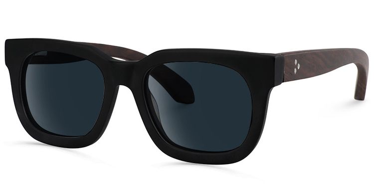 Sam Rectangle Wood Sunglasses
