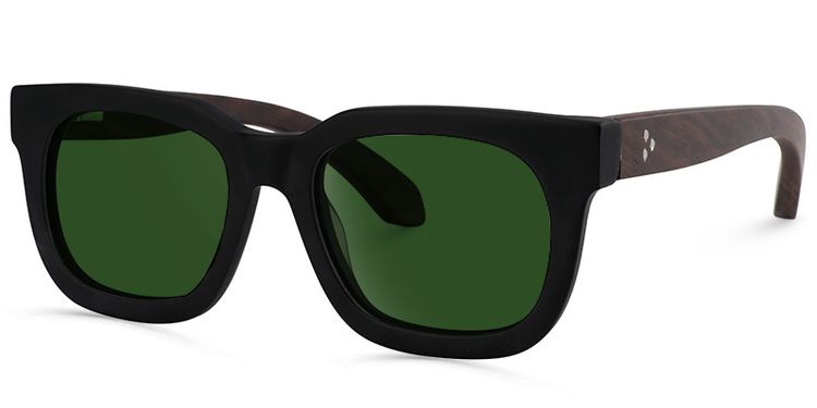 Sam Rectangle Wood Sunglasses