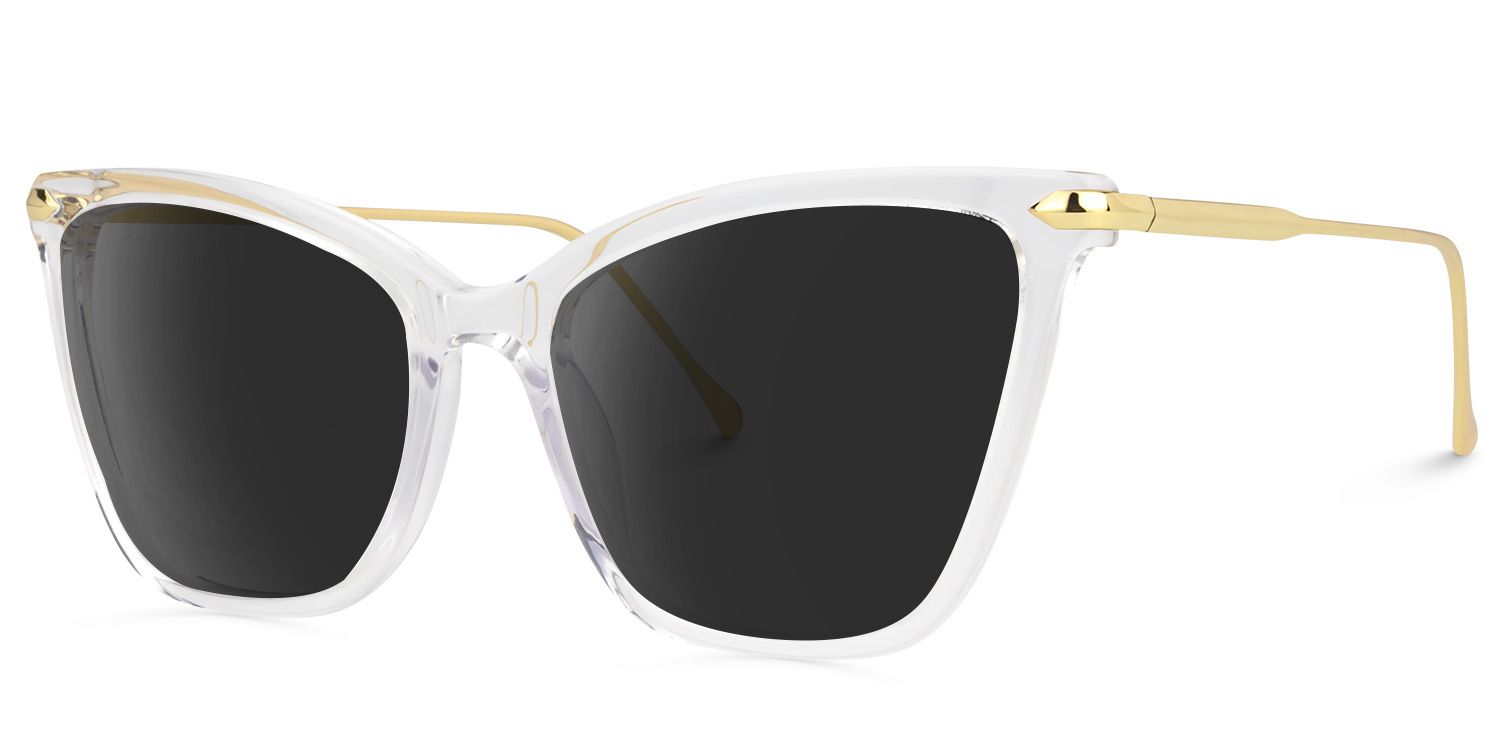 Hilary Butterfly Clear Full Rim Sunglasses | ZEELOOL UK1