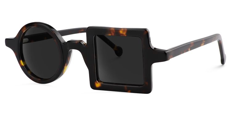 Paola Asymmetric Tortoise Sunglasses