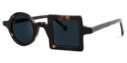 Paola Asymmetric Tortoise Sunglasses1