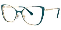 Odalis Cateye Peacock-Green Glasses1