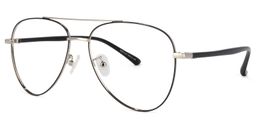 Paige Aviator Black-Silver Glasses1