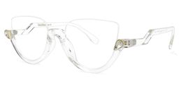 Felicia Cat Eye Clear Glasses (Z-shaped Arms)1