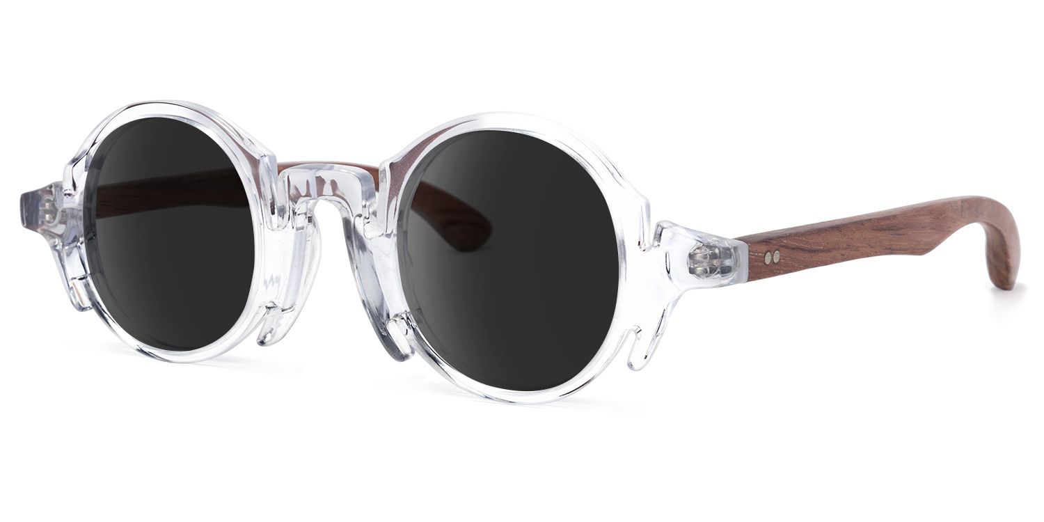 Charlie Clear Frame Sunglasses with Round Style | ZEELOOL UK1
