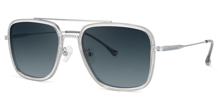 Nayeli Aviator Gray-Silver Sunglasses