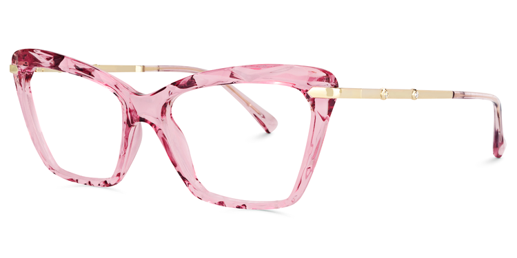 Juliet Pink Rectangle Glasses