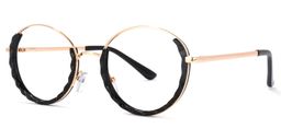 Finley Round Black Glasses2