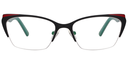 Dawn Browline Black Glasses0