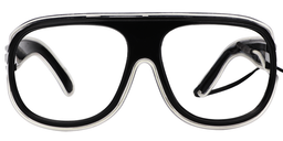 Glowing Blue Aviator Eyeglasses6