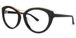 Carol Cateye Black Glasses1