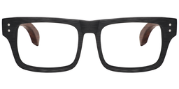 Hunk Rectangle Black Glasses0