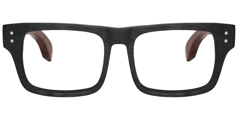Hunk Rectangle Black Glasses