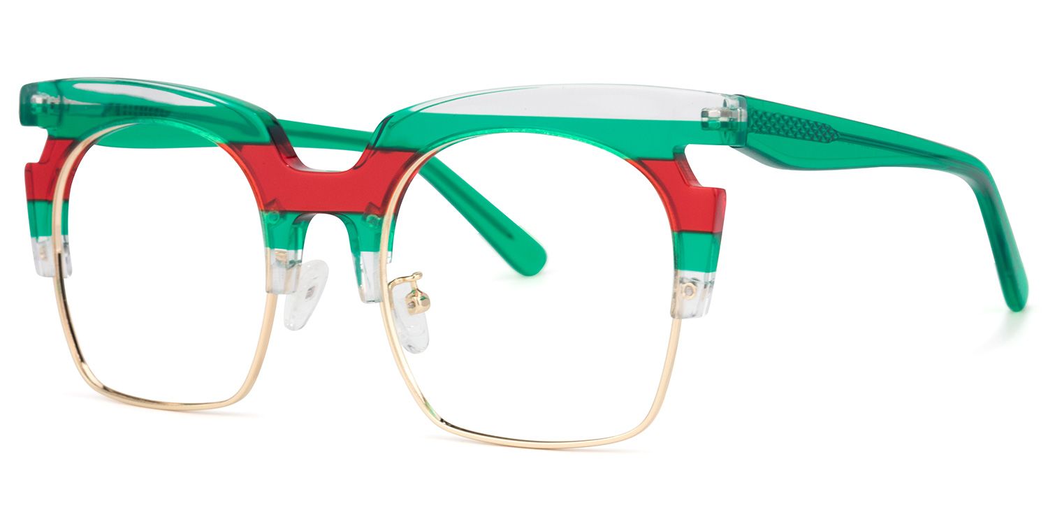 Browline Green Glasses | Zeelool Eyeglass Frames2