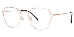 Francis Geometric Rose-Gold Glasses2