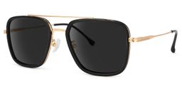 Nayeli Aviator Black-Gold Sunglasses1