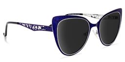 Eileen Cateye Blue Sunglasses2