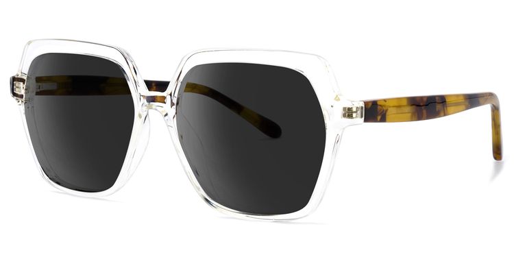 Norah Geometric Clear Sunglasses
