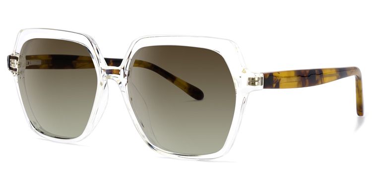 Norah Geometric Clear Sunglasses