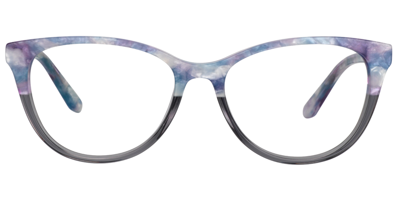 Cateye Blue Pattern Glasses0