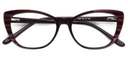 Teresa Striped Cat Eye Glasses7
