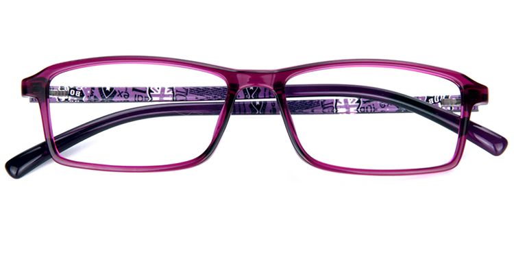 Jasper Rectangle Purple Glasses