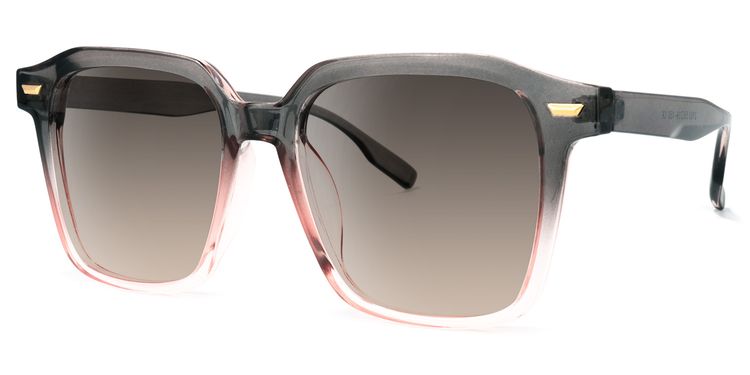 Ruby Square Gray-Pink Sunglasses