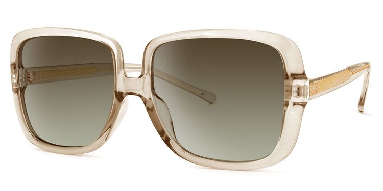 Raymond Square Beige Sunglasses
