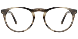 Angela Round Striped Glasses0